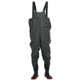 vidaXL Chest Waders with Boots Dark Green Size 41