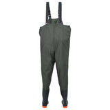 vidaXL Chest Waders with Boots Dark Green Size 41