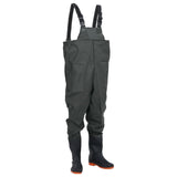 vidaXL Chest Waders with Boots Dark Green Size 44