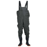 vidaXL Chest Waders with Boots Dark Green Size 46