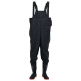 vidaXL Chest Waders with Boots Black Size 40