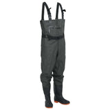 vidaXL Chest Waders with Boots and Belt Dark Green Size 38