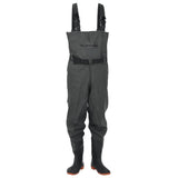 vidaXL Chest Waders with Boots and Belt Dark Green Size 40