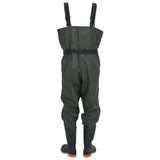 vidaXL Chest Waders with Boots and Belt Dark Green Size 40