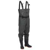 vidaXL Chest Waders with Boots and Belt Dark Green Size 41