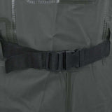 vidaXL Chest Waders with Boots and Belt Dark Green Size 44