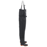 vidaXL Chest Waders with Boots and Belt Black Size 40