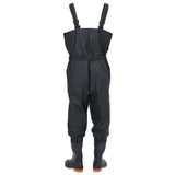 vidaXL Chest Waders with Boots and Belt Black Size 40