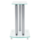 Aluminum Speaker Stands Transparent Safety Glass 2pcs