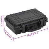 vidaXL Portable Flight Case Black 30x22x10 cm PP