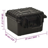 vidaXL Portable Flight Case Black 27x25x18 cm PP