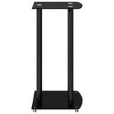 vidaXL Speaker Stands 2 pcs Black Tempered Glass 3 Pillars Design