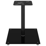 vidaXL Speaker Stands 2 pcs Black Tempered Glass 1 Pillar Design