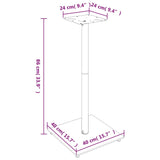 vidaXL Speaker Stands 2 pcs Silver Tempered Glass 1 Pillar Design