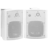 vidaXL Wall-mounted Stereo Speakers 2 pcs White Indoor Outdoor 100 W