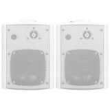 vidaXL Wall-mounted Stereo Speakers 2 pcs White Indoor Outdoor 100 W