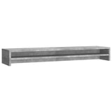 vidaXL Monitor Stand Concrete Grey 100x24x13 cm Engineered Wood