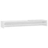 vidaXL Monitor Stand High Gloss White 100x24x13 cm Engineered Wood