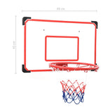 vidaXL Five Piece Wall Mounted Basketball Backboard Set