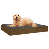 vidaXL Dog Bed Honey Brown 71.5x54x9 cm Solid Wood Pine