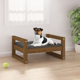 vidaXL Dog Bed Honey Brown 55.5x45.5x28 cm Solid Pine Wood