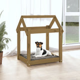 vidaXL Dog Bed Honey Brown 61x50x70 cm Solid Wood Pine