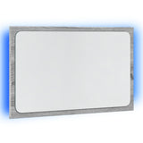 vidaXL LED Bathroom Mirror Grey Sonoma 60x8.5x38 cm Engineered Wood