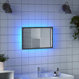 vidaXL LED Bathroom Mirror Grey Sonoma 60x8.5x38 cm Engineered Wood