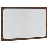 vidaXL LED Bathroom Mirror Brown Oak 60x8.5x38 cm Engineered Wood