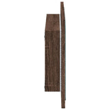 vidaXL LED Bathroom Mirror Brown Oak 60x8.5x38 cm Engineered Wood