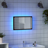 vidaXL LED Bathroom Mirror Brown Oak 60x8.5x38 cm Engineered Wood