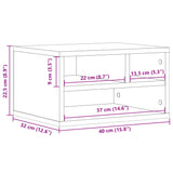 vidaXL Printer Stand Sonoma Oak 40x32x22,5 cm Engineered Wood