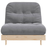 vidaXL Futon Sofa Bed with Mattress 80x206x11 cm Solid Wood Pine