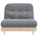 vidaXL Futon Sofa Bed with Mattress 100x206x11 cm Solid Wood Pine