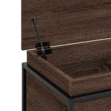 vidaXL Storage Box with Lid Brown Oak 100x40x51.5 cm Engineered Wood