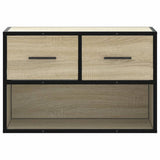 vidaXL TV Cabinet Sonoma Oak 60x31x39.5 cm Engineered Wood and Metal