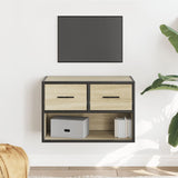 vidaXL TV Cabinet Sonoma Oak 60x31x39.5 cm Engineered Wood and Metal