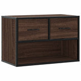 vidaXL TV Cabinet Brown Oak 60x31x39.5 cm Engineered Wood and Metal