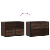 vidaXL TV Cabinet Brown Oak 60x31x39.5 cm Engineered Wood and Metal