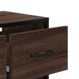 vidaXL TV Cabinet Brown Oak 60x31x39.5 cm Engineered Wood and Metal