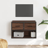 vidaXL TV Cabinet Brown Oak 60x31x39.5 cm Engineered Wood and Metal