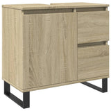 vidaXL Bathroom Cabinet Sonoma Oak 65x33x60 cm Engineered Wood