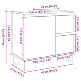 vidaXL Bathroom Cabinet Sonoma Oak 65x33x60 cm Engineered Wood