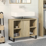 vidaXL Bathroom Cabinet Sonoma Oak 80x33x60 cm Engineered Wood