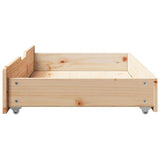 vidaXL Under-Bed Drawers with Wheels 2 pcs 95x55x16 cm Solid Wood Pine