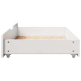 vidaXL Under-Bed Drawers 2 pcs White 95x55x16 cm Solid Wood Pine