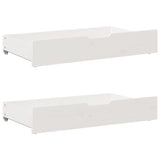 vidaXL Under-Bed Drawers 2 pcs White 95x55x16 cm Solid Wood Pine