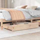 vidaXL Under-Bed Drawers with Wheels 2 pcs 90x55x16 cm Solid Wood Pine