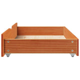 vidaXL Under-Bed Drawers 2 pcs Wax Brown 90x55x16 cm Solid Wood Pine