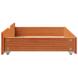 vidaXL Under-Bed Drawers 2 pcs Wax Brown 85x55x16 cm Solid Wood Pine